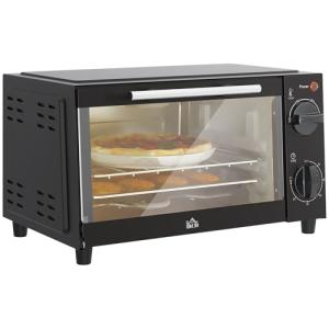 HOMCOM 9L Mini Electric Grill and Toaster Oven