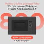 Cookology Black Built-In Microwave Oven - 20L