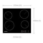Samsung Black Ceramic Hob with 4 Cooking Zones