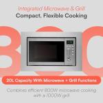 Cookology Stainless Steel 20L Built-in Microwave & Grill