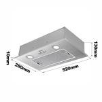 Ciarra 52cm Stainless Steel Integrated Extractor Hood