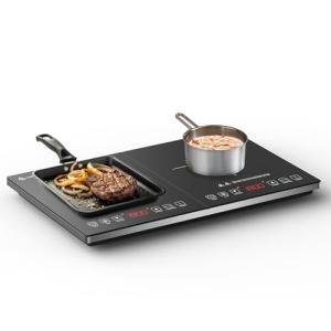 AMZCHEF Portable Double Induction Cooker with Timer