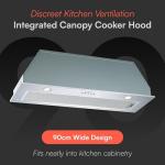 90cm Stainless Steel Integrated Cooker Hood