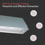 90cm Stainless Steel Integrated Cooker Hood