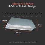 90cm Stainless Steel Integrated Cooker Hood