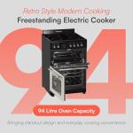 Cookology Retro 60cm Double Cavity Oven with Hob