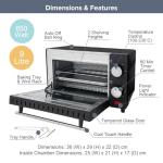 Quest 35409 9L Compact Mini Oven, Black