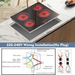 NOXTON 60cm 4 Zone Ceramic Electric Hob