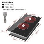 GIONIEN 30cm 2 Zone Ceramic Electric Hob