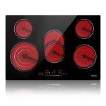 77cm Built-in Electric Ceramic Cooktop with 5 Zones