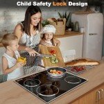 60CM Touch Control 4-Zone Electric Ceramic Hob