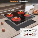 60CM Touch Control 4-Zone Electric Ceramic Hob