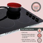 Cookology 60cm Black Ceramic Hob with 4 Zones