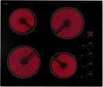 Cookology 60cm Black Ceramic Hob with 4 Zones