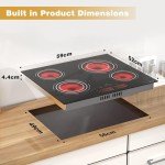 Disaenvir 4 Zone 60cm Ceramic Electric Hob