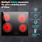 Deliteer 4 Zone 59cm Electric Ceramic Hob