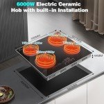 Deliteer 4 Zone 59cm Electric Ceramic Hob