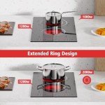 Nefaracy 30cm Electric Ceramic Hob with Timer