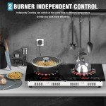 Jessier Double Ceramic Electric Hob with Timer