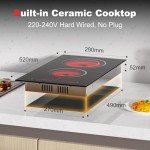 Nefaracy 30cm Electric Ceramic Hob with Timer
