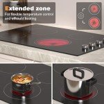 4 Zone Ceramic Electric Hob with Knob Control