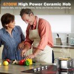 4 Zone Ceramic Electric Hob with Knob Control