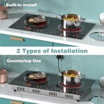 Noxton 30cm Double Electric Ceramic Hob with Timer
