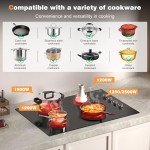 4 Zone Ceramic Electric Hob with Knob Control