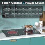 Noxton 30cm Double Electric Ceramic Hob with Timer