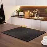 Baridi 77cm Black Glass Ceramic Hob with 5 Zones