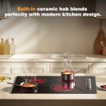 4 Zone Ceramic Electric Hob with Knob Control