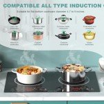 Noxton 30cm Double Electric Ceramic Hob with Timer