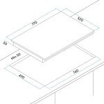 Baridi 77cm Black Glass Ceramic Hob with 5 Zones