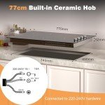 4 Zone Ceramic Electric Hob with Knob Control
