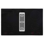 SIA 80cm Black Induction Hob with Downdraft Extractor
