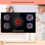 Klarstein 5-Burner Stainless Steel Gas Cooker