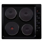 Cookology 60cm Black Electric Hotplate Cooktop