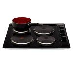 Cookology 60cm Black Electric Hotplate Cooktop