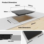CIARRA 7200W 4-Zone Built-in Induction Hob