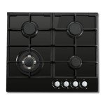 SNDOAS Black Glass 4-Burner Gas Hob
