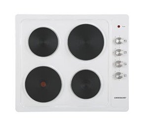 Cookology 60cm White Electric Hotplate Cooktop