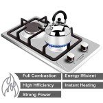 Noxton 2-Burner Built-in Gas Hob, Stainless Steel