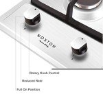 Noxton 2-Burner Built-in Gas Hob, Stainless Steel