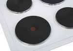 Cookology 60cm White Electric Hotplate Cooktop