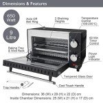 Quest 35409 9L Compact Mini Oven, Black