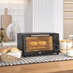 HOMCOM 9L Mini Electric Grill and Toaster Oven
