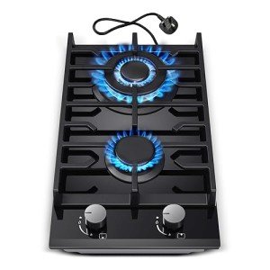 TopStrong 30cm 2-Burner Gas Cooktop with Safety