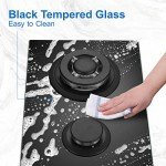 TopStrong 30cm 2-Burner Gas Cooktop with Safety