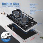 TopStrong 30cm 2-Burner Gas Cooktop with Safety