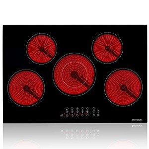 5-Burner Ceramic Electric Hob with Touch Control